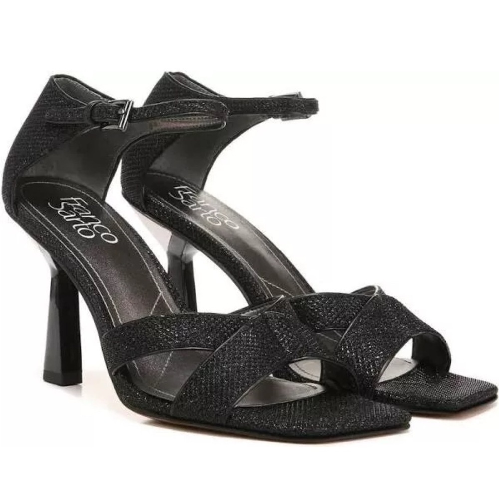 Franco Sarto Womens Rania 2 Stiletto Cut-Out Black high heels Size 7.5 Nwob
